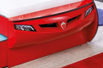 CARBED Кровать-машина Coupe с выдвижной кроватью Red 20.03.1306.00 в Пролетарском - proletarskij.mebel54.com | фото