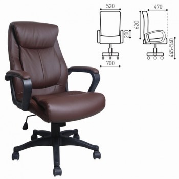 Кресло офисное BRABIX Enter EX-511 (коричневый) в Пролетарском - proletarskij.mebel54.com | фото