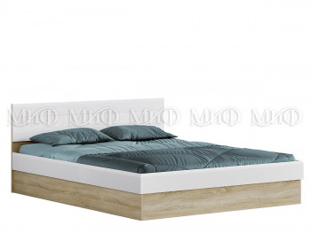 Кровать 1,4 спальня Фортуна (Дуб сонома/белый глянец) в Пролетарском - proletarskij.mebel54.com | фото