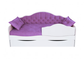 Кровать 170 серии Иллюзия Лайт 1 ящик 32 Фиолетовый (подушки) в Пролетарском - proletarskij.mebel54.com | фото