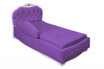 Кровать 190 Гармония Lux 32 Фиолетовый (мягкий бортик) в Пролетарском - proletarskij.mebel54.com | фото