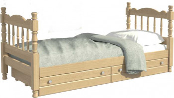Кровать одинарная Аленка из массива сосны 800*1890 Сосна в Пролетарском - proletarskij.mebel54.com | фото